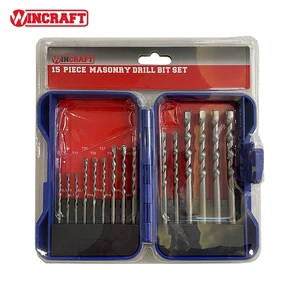 15pcs Round Shank Concrete Drill Bit Set Masonry Hammer Concrete Drill Bits for Wall