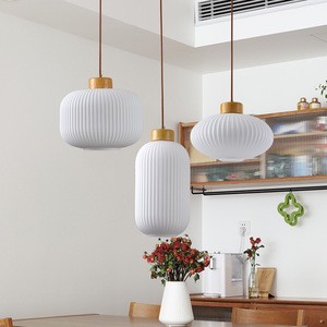 Japanese Restaurant Chandelier In Ancient Zen Style Glass Bedside Lamp With LED Suspension For Tatami Rooms And Hotels