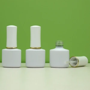 Duannypack Hot Sale 10ml Matte White Oval Shape Gel Nail Polish Custom logo Luxury Empty Yiwu Nail Polish Bottles