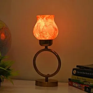 Smart RMW Metal Nightstand Lamp Adjustable Brightness Levels Printing Traditional Style Customized Color Charging