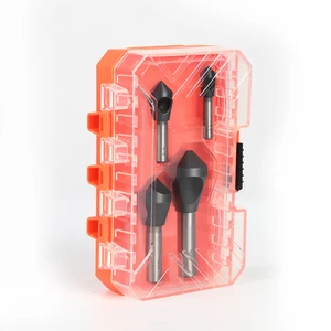 Nesen 4Pcs High Precision Countersink Deburr Bits Sharp Durable Smooth Clean Fast Chamfer for Metal Wood DIY Workshop Projects