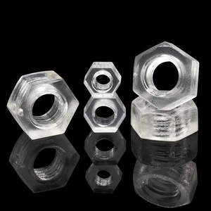 Wholesale Transparent Acrylic PC Hex Nut M2-M10 DIN934 Clear Screw Cap RoHS Compliant High Quality