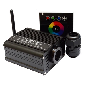 16W RGBW LED Fiber Optic Light Engine with 2.4G RGB Zone Wall Mounted Wireless Touch Remote