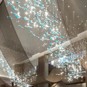 Customized Indoor Decorative Villa Restaurant Hotel Lobby Villa Hall Modern Led Project Chandelier
