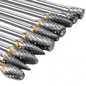 High Quality Tungsten Carbide Rotary Burr Shank 6mm Diameter Customized Size Die Grinder Burr Bit Double Cut Drilling