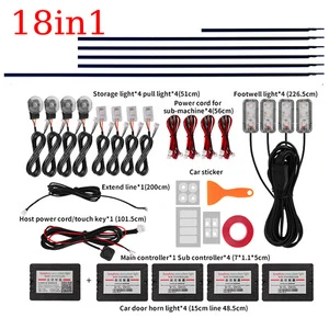 Sound Control LED Ambient Light for Cars Music Rhythm Decorative Interior Lighting Cold Light Pickup with Light Sound Effect