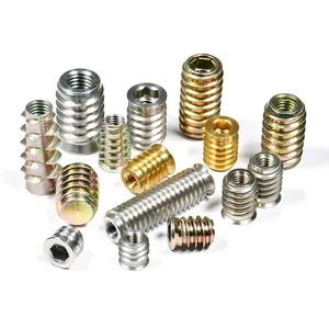 Stainless Steel D Type Flanged Tapping Thread Insert Nut for Wood All Carbon Steel SS303