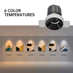 Commercial Lighting Modern Recessed Trimless LED Ceiling Lights 10W-30W 360D Rotatable High CRI97 3000K 4000K Spotlight Home