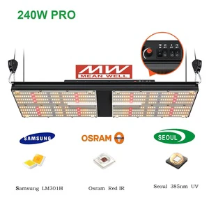 Germany Top Quality 240W Samsung LM301H LED Grow Lamp UV IR Knobs Full Spectrum Plant Light for 80X80CM Grow Box Complete Kit