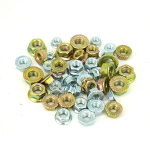 Custom Size Anti-Slip Steel Toothed Hexagon Flange Nut Hex Head Flange Nut With Zinc Coating