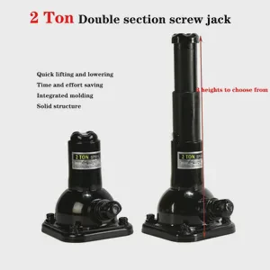 NEW High Quality Screw Jack Double Section 2 Tons Vertical Hand Jack Vehicle Maintenance Mechanical Top Mine Professional Top