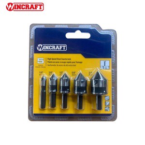 5pcs Countersink Set with Hex Shank for Machinable Metals, Wood, Carbon Steel Countersink Drill Bits Quick Change Bits