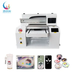 3040 Mini UV Printer Acrylic Leather Glass Gift Box Ceramic Wood Board Small Flatbed Inkjet UV Printer