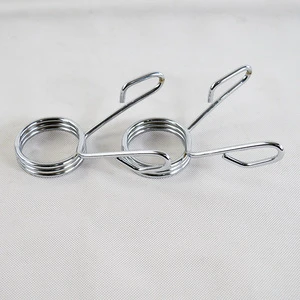Metal Barbell Spring Collar Clips Gym Equipment Weight Bar Retainer Spring Clamp Supplier