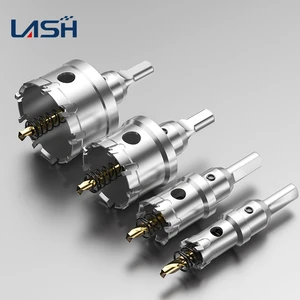 LANSHENG TCT Tungsten Carbide Tipped Heavy Duty Hole Saw Drill Bits for Carbon Steel, Stainless Steel, Aluminum Alloy, Copper