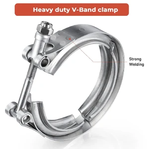 T-bolt Pipe Clamp Quick Release Stainless Steel 2in-6inch V Band Clamp for Turbo, Downhill Pipes, Exhaust Systems