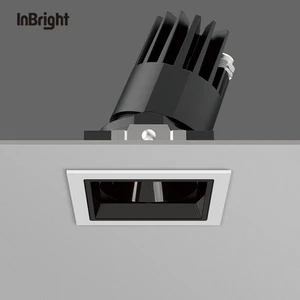 Square Adjustable Ceiling LED Spot Light 8W 18W 25W Dia-Casting Aluminum Anti Glare COB IP65 Reflector Downlight