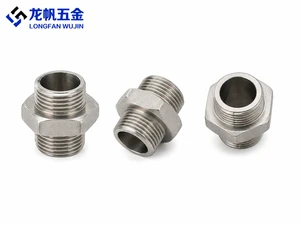 Stainless Steel Hexagonal Bushing Low Pressure Smooth Surface Casting Internal and External Thread Joint NPT BSP Female Thread