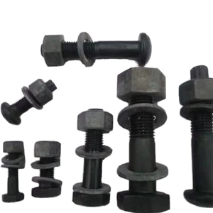 ASTM A325M GB1228 Heavy Hex Structural Plain Bolt High Tensile DIN Sizes M16-M30 40mm-100mm Grade 10.9 Alloy Steel Black