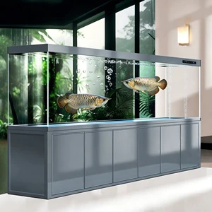 300 Gallon Rectangle Eco-Friendly Tall Aquaculture Fish Tank Filter Integrated Sump Filter Ultra Clear Glass Aquarium for Indoor