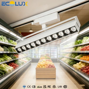 Ecolux Modern Grille Track Light 12w 20w 40w Clotng Stores Shopping Malls Restaurants Anti Glare Led Spot Light