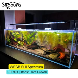 Seaoura SR-659 WRGB Full Spectrum LED Aquarium Light for Plants Professional 24/7 Cycle Programmable Fish Tank Lighting
