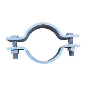 Longzhiang Factory Wholesale Galvanized Carbon Steel Heavy Duty Pipe Clamp/Strap with Hex Bolts Nuts Customizable Sizes Colors