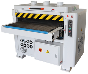 Belino Mini Wide Belt Thickness Planer Sander 13.45KW High Productivity For Solid Wood Walnut PLY MDF Processing