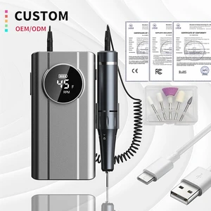 Professional Electric Nail Drill Machine 35000RPM Portable Pro Finger Nail Drill for Acrylic Gel Manicure Pedicure Salon