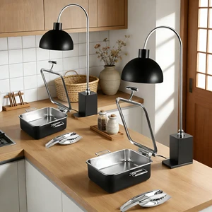 Commercial Equipment Food Warmer Lamp Electric Light Rose Gold Food Heat Preserving Lamp for Restaurant Hotel