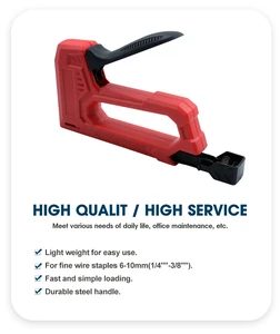 Factory Hot Sale Light Duty Staple Gun for Wood Fabric Carpentry Upholstery Project with 3000 PCS Staples and Staple Remover