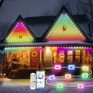 Addressable LED Eave Lights Outdoor IP67 Waterproof Wireless Control Easy Installation Color Changing Facade Roof Wall Christmas