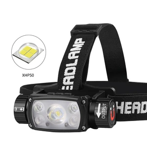 Bright XHP50 Headlamp With Power Display 21700 Battery Type-c USB Charging 6 Modes P50 Powerful Sensor Headlight With Magnet