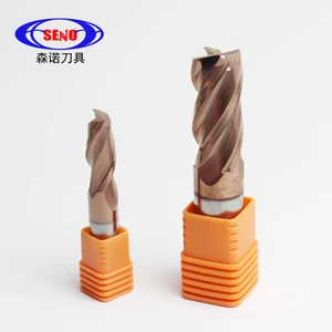 Solid Carbide End Mill 4flutes Hrc55 Bronze Coated Milling Cutter Steel