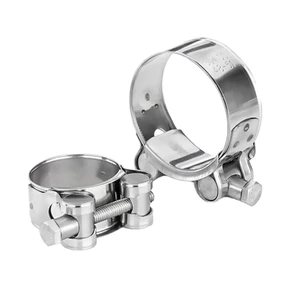 High Quality Single Bolt Metric Stainless Steel Metal Hose Clamp with Electroplated Surface Treatment for Pipe THEONE