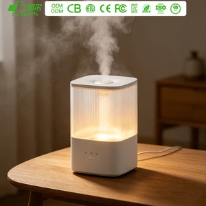 RUNAL New OEM/ODM 4L Household Plastic Warm Mist UV Lamp Electric Ultrasonic Humidifier With Night Light