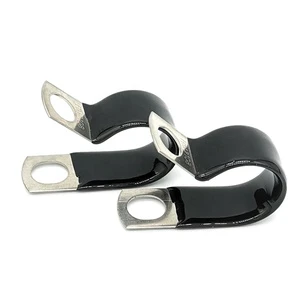 High Quality Stainless Steel PVC Pipe Cushion Clamps R Type Cable Clips Customizable OEM Hose Clamp