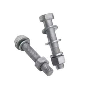 Anti-Corrosive M20 M24 HDG Hex Bolt with Nut, Grade 8.8 Hot Dip Galvanized Structural Screw for Marine & Offshore Industry