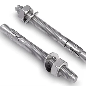 Stainless Steel 316 Heavy Duty M10 Wedge Anchor Bolt Concrete Bolt Anchors ISO9001 Certified