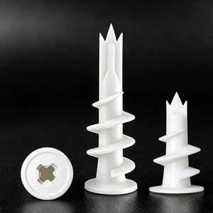 Self-Drilling Plastic Gypsum Board Expansion PA Nylon Plug Anti-Spin Grip Durable Drywall Plasterboard Fastener Tool Wall Anchor
