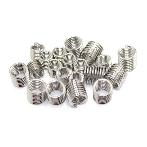 304 Stainless Steel Tangless Threaded Bushing Sleeve Helicoils Tailless No Handle Steel Wire Threaded Insert