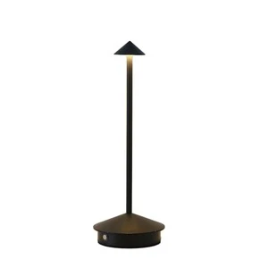 Senya-Pro Iron & Acrylic Cute Elegant Bauhaus LED Table Lamp with Battery DC Power Dimmable Touch Control for Bedside Reading