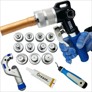 Industrial Grade HVAC Repair Manual Hydraulic Brass Tube Expander Kit Flaring Tool 1/2 Expander Heads 3-Year Warranty Weichun