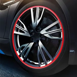 Incut Red Aluminum Alloy Wheel Hub Protection Ring for BMW 7 Series 730i (1986-2022)