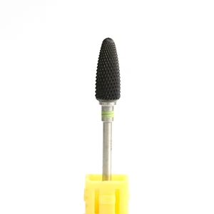 XF 2024 Hot Sale Black Flame Bit Ceramic Nail Drill Bits For Electric Drill Manicure Machine Accessory Tools Color Rings