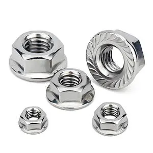 Grade 10 High Strength Carbon Steel Flange Nut, Hot Dip Galvanized Anti-corrosion Nut for Heavy Industry & Solar Brackets