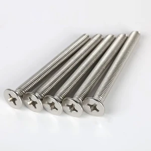 Corrosion Resistant GB 819 304 / 316 Stainless Steel Cross Recessed Countersunk Flat Head Screws Cross Recessed Screws