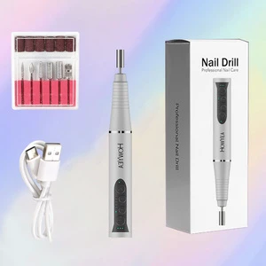 HOWYEA Metal Nail Drill Pen 35000 RPM Portable Professional Manicure/Pedicure Nail Art Tool Multi-Plug