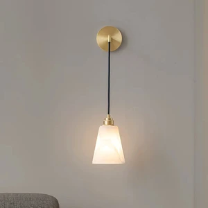 Modern Simple IndoorLED Wall Light marble lampshade Sconce Corridor Staircase Decoration metal Wall Lamp
