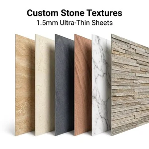 Flexible Travertine Stone Veneer 2.5mm Lightweight Soft Stone Panel for Interior Exterior Wall Contractor Jobs